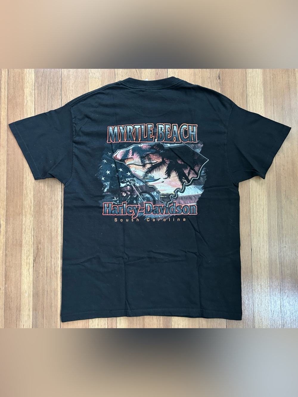 Vintage 2004 Harley Davidson Shirt Mens L Myrtle Beach South Carolina Pocket Tee